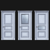Дверь Белоравуд АРТ3 Белая (Патина серебро)