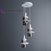 "OM" Suspended Lumina Deco Capri lamp white LDP 11327-3 (WT)