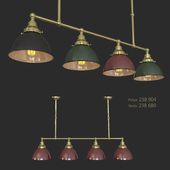 Billiard Table Light  4 lamp holders (Colored Shaders)