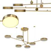 Chandelier techum  in gold color