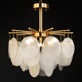 Chandelier with hanging glass plates FROST B