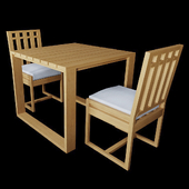 TABLE AND CHAIRS : SQUARE