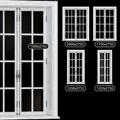 PART_1 COLLECTION FRENCH WINDOWS 1000-2000 mm (V-ray_Corona)