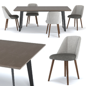Boone 8 Seat Dining Table & Lule Dining Chair by Made