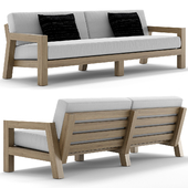 RH Outdoor Bonaire teak sofa