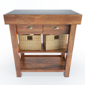 Wooden Side Cabinet And Baskets