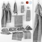 set of gray towels