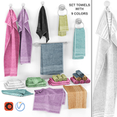 set of towels with 9 colors