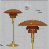 Louis_Poulsen_PH3 / 2_amber_glass table lamp