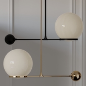 O&G contrapesso 8inch globe led pendant Gold+ Matte Black