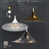 Pendant Lamp Semi Pendant By Bonderup & Thorup for Gubi Chrome / White / Gold