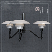 Chandelier Louis Poulsen PH3 / 2 Academy Ceiling Lamp Black