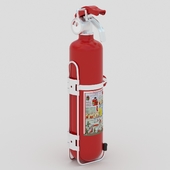 Powder extinguisher on stand