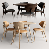Mater-The dining chair with accent dining table