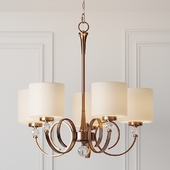 Ovanda 26 inch Wide Antique Brass Chandelier