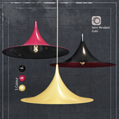 Pendant Lamp Semi Pendant By Bonderup & Thorup for Gubi Black / Red / Yellow