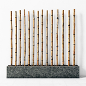 Bamboo decor fundament concrete