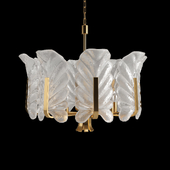 Люстра Glass Leaves & Brass Chandelier by Carl Fagerlund for Orrefors