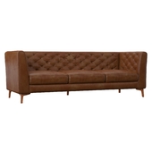 Walter Leather Chesterfield Sofa