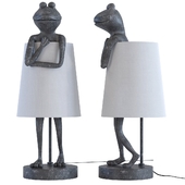 Table Lamp Animal Frog Grey