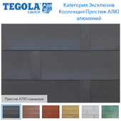 Seamless texture of flexible tiles TEGOLA. Category Exclusive. PRESTIGE ALU Series aluminum