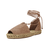 Lace up Espadrilles Alma Taupe Sandals