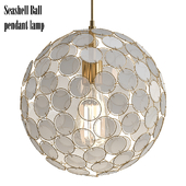 Seashell ball pendant lamp