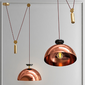 Pendant lamp Shape up Pendant Hemisphere Copper designed by John