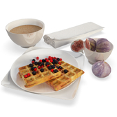 Breakfast Waffles and Figs