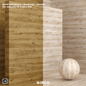 Wood / birch material (seamless) - set 74