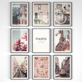 Pink Paris Posters