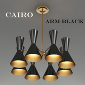 CAIRO Chandelier 8 Arm black