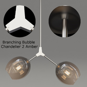 Branching Bubble Chandelier 2 Amber