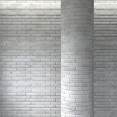 Brick white masonry
