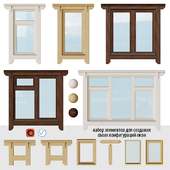 Деревянные окна с наличниками 1 | Конструктор