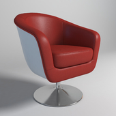 Modern Bonded Leather Chair Red
