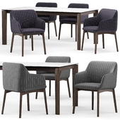 Elle chair and Alpha table - Calligaris