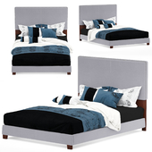 Boyd Upholstered Gray Full Bed