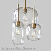 Sculptural Glass Chandelier