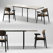 Dining Set 2 MZPA Mild Chair and ROMP TE01 Table