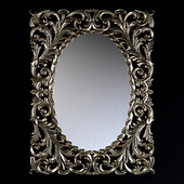 MIRROR IN THE FRAME "MASSIMO" FLORENTINE SILVER / 19