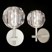 Restoration Hardware BOULE DE CRISTAL SINGLE SCONCE Nickel