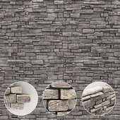 Wall made of decorative stone