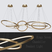 LED Oval Rings Seven Chandelier Pendant Light