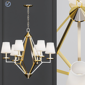 6 Light Washed Gold Chandelier