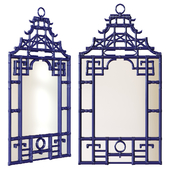 Chairish / Blue Pagoda Wall Mirror