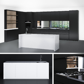 Glamorous black kitchen LAMINEX