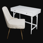 Table and chair from "West Elm"