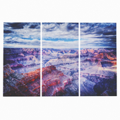 Glass painting triptych Grand Canyon160x240cm (3 / Set)