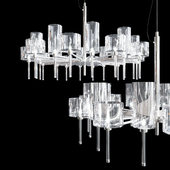 Chandelier AXO Light Spillray SP lamps 20 crystal glass